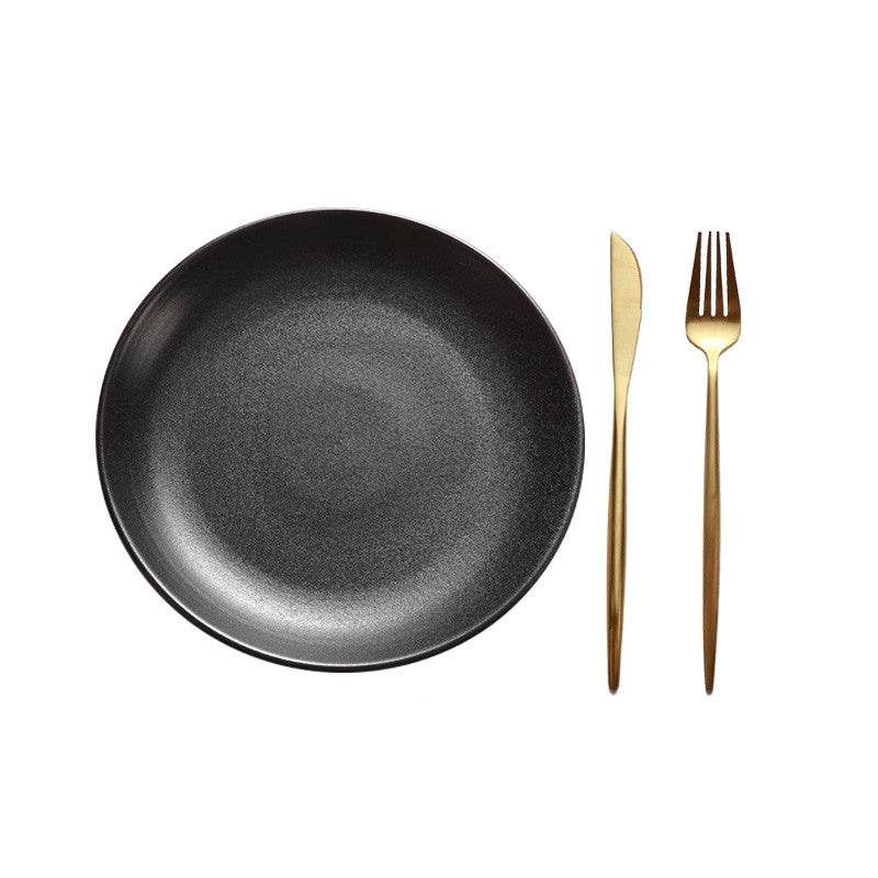 Steak Plate, Round Flat Plate, Western Food Plate - Mubimart