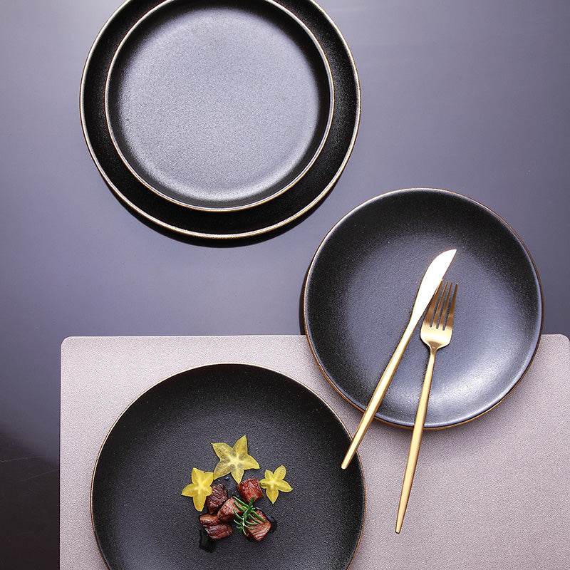 Steak Plate, Round Flat Plate, Western Food Plate - Mubimart
