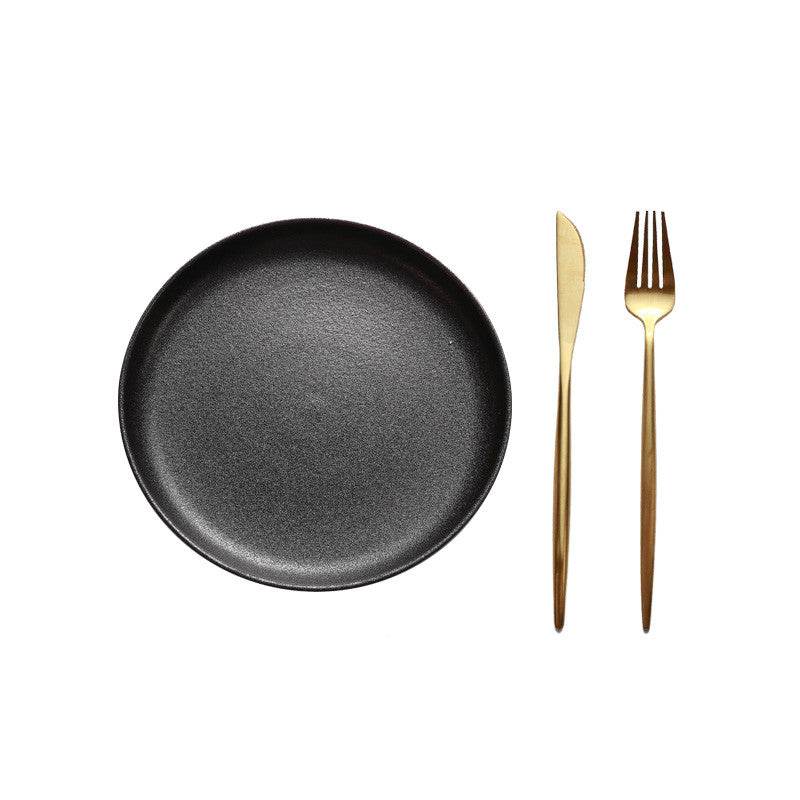 Steak Plate, Round Flat Plate, Western Food Plate - Mubimart