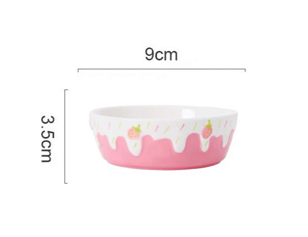 Strawberry Bowl Ceramic Home Breakfast Bowl Creative Instant Noodle Bowl - Mubimart