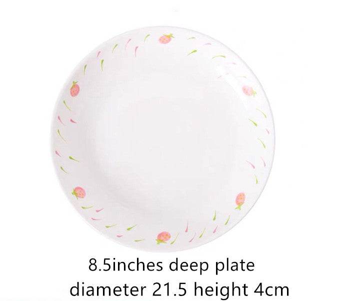 Strawberry Bowl Ceramic Home Breakfast Bowl Creative Instant Noodle Bowl - Mubimart