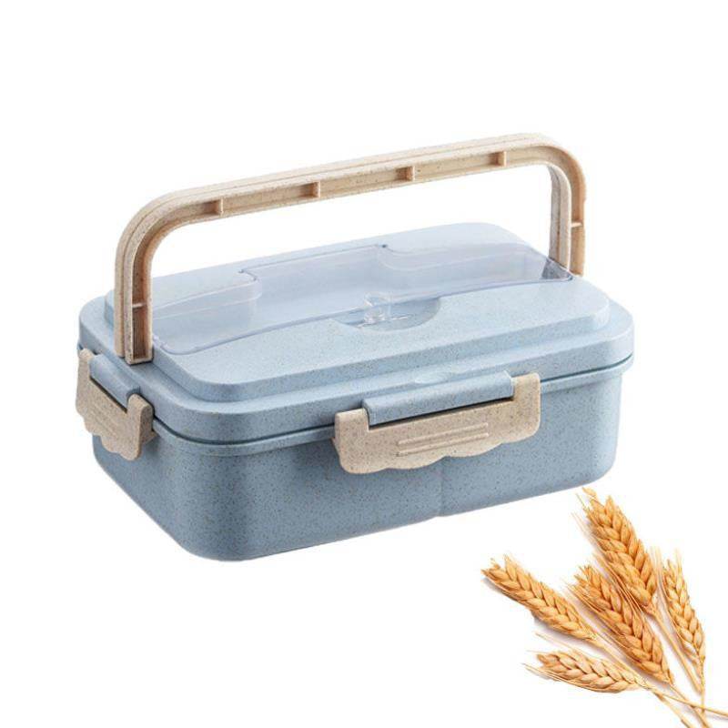 Student Lunch Box Three Grid Plastic Lunch Box Lunch Box - Mubimart