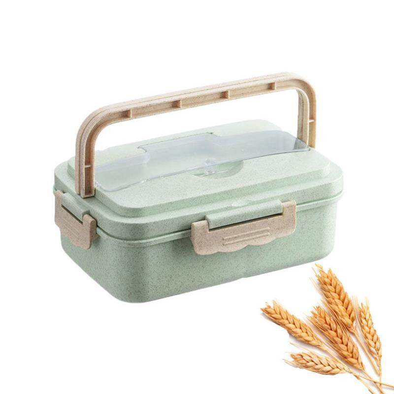 Student Lunch Box Three Grid Plastic Lunch Box Lunch Box - Mubimart