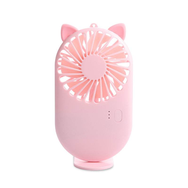Summer 1pc Cute Portable Mini Fan Handheld USB Chargeable Desktop Fans 3 Mode Adjustable Summer Cooler For Outdoor Travel Office - Mubimart