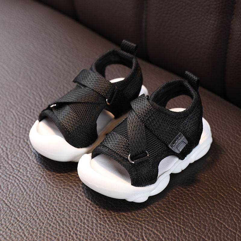 Summer Sandals 0-3 Years Old Baby Baotou Baby Soft-Soled Toddler Shoes Non-Slip - Mubimart