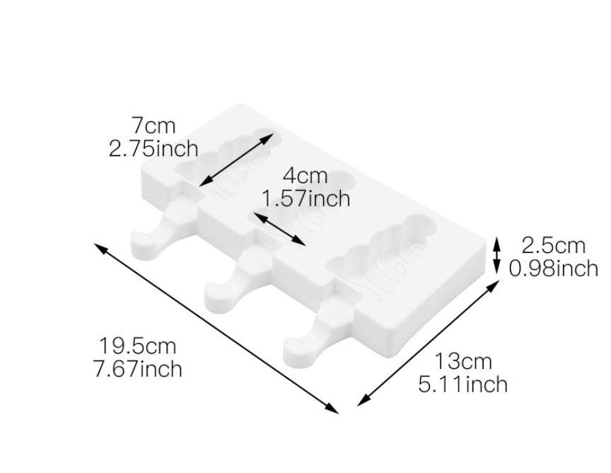 Summer Silicone Ice Cream Mold Reusable Ice Cubes Tray Popsicle Molds Ice Cube Maker Ice Cream Mould Tools - Mubimart