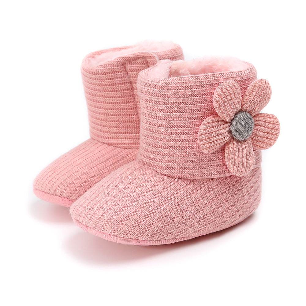Sunflower Warm Boots Baby Shoes Baby Boots Cotton Boots Baby Choes Toddler Shoes - Mubimart