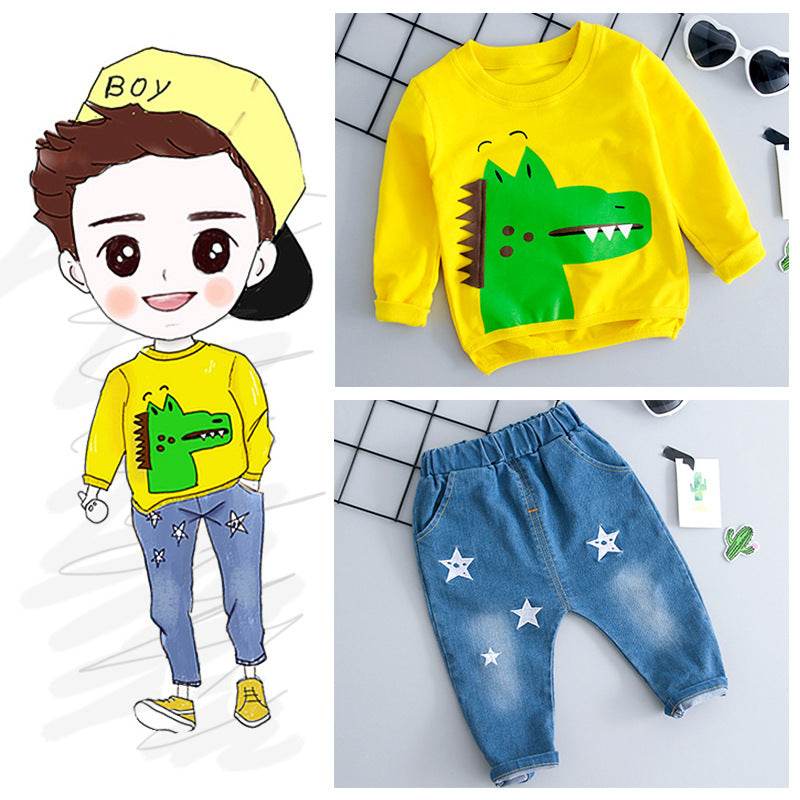 Super Cute Baby Boy Set - Sweater & Pants - Mubimart