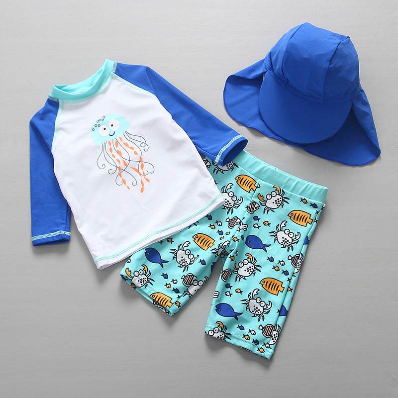 Swimsuit Boy Baby Child One-Piece Sunscreen - Mubimart