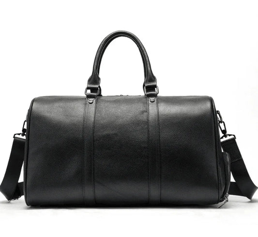 The-first-layer-of-leather-leisure-portable-travel-bag-luggage-bag-with-independent-shoes-single-shoulder-diagonal-package-Mubimart-1644 - Mubimart