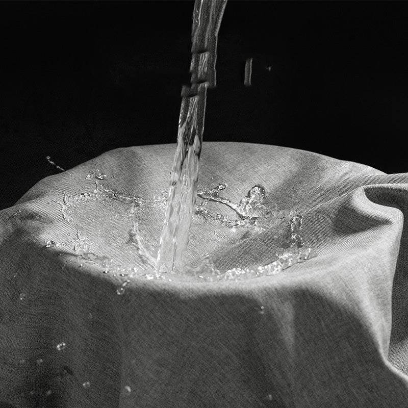 Thick Grey Shower Curtains Imitation Linen Fabric Waterproof Bath Curtains For Bathroom Bathtub Large Wide Modern Bathing Cover - Mubimart