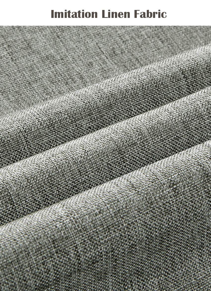 Thick Grey Shower Curtains Imitation Linen Fabric Waterproof Bath Curtains For Bathroom Bathtub Large Wide Modern Bathing Cover - Mubimart