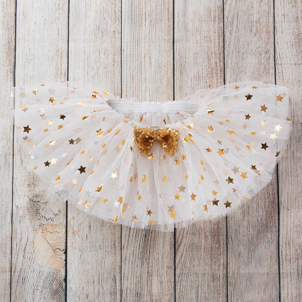 Three-piece baby girl TUTU skirt suit - Mubimart