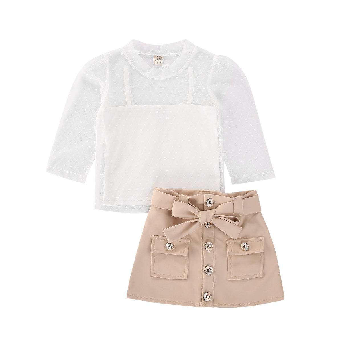 Three-piece baby girl clothes - Mubimart