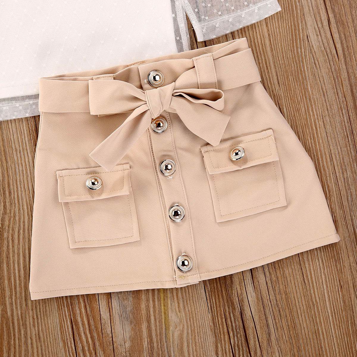Three-piece baby girl clothes - Mubimart