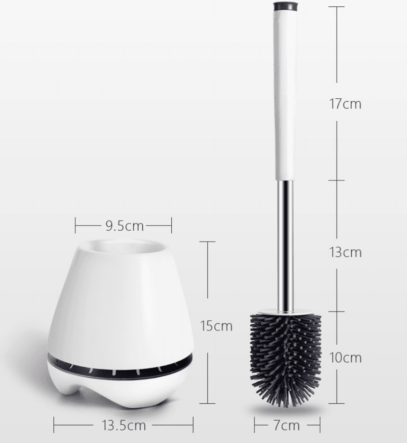 Toilet cleaning brush set round-bottomed toilet brush - Mubimart