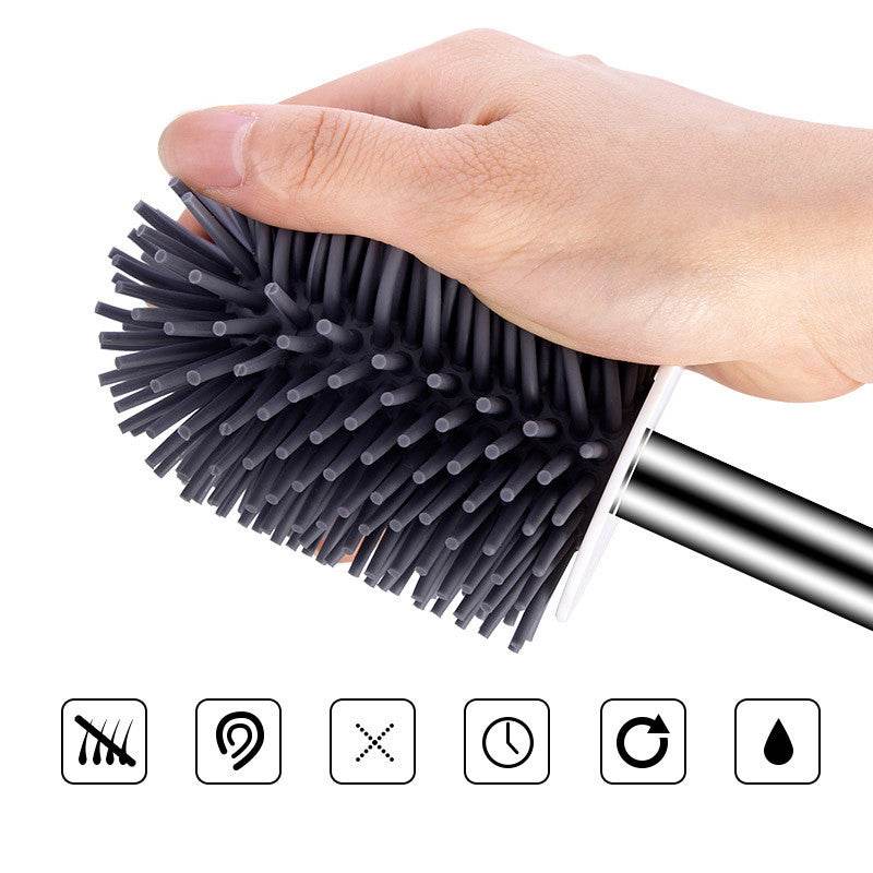 Toilet cleaning brush set round-bottomed toilet brush - Mubimart