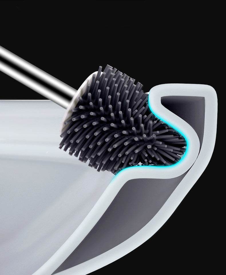 Toilet cleaning brush set round-bottomed toilet brush - Mubimart