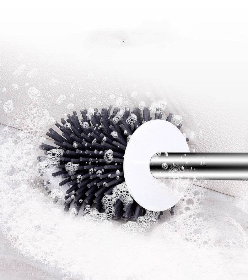 Toilet cleaning brush set round-bottomed toilet brush - Mubimart