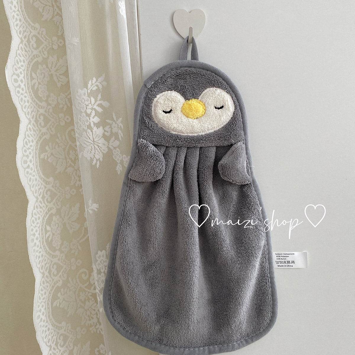 Towels Can Hang Coral Fleece Absorbent Towels To Wipe Face Bathroom Children - Mubimart