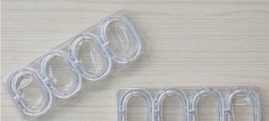 Transparent C-Shaped Shower Curtain Rod Hanging Ring Hook - Mubimart