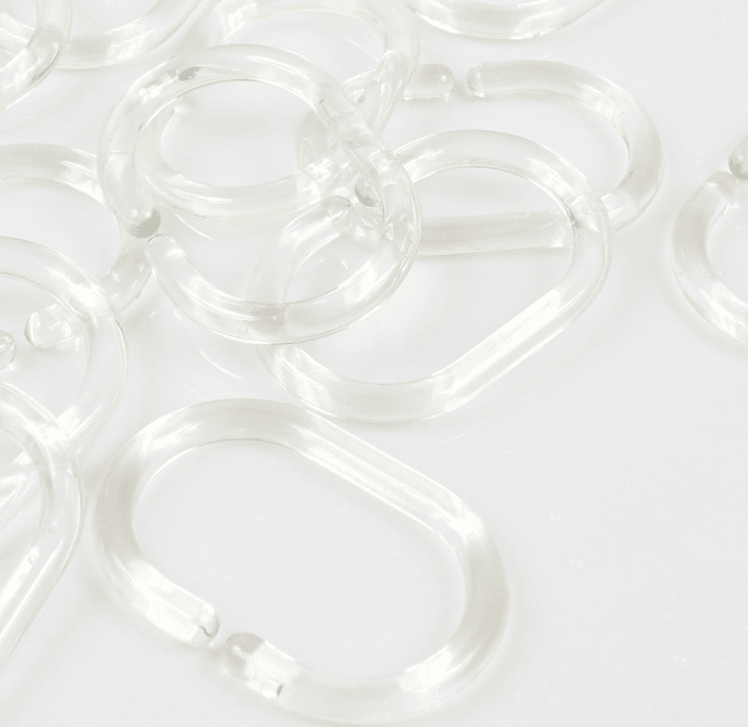 Transparent round C-type shower curtain rod shower curtain curtain waterproof mildew hanging ring bath ring - Mubimart