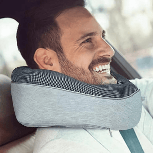 Travel Neck Pillow Non-Deformed Airplane Pillow Travel Neck Cushion Durable U-Shaped Travel Memory Cotton Nap Neck Pillow - Mubimart