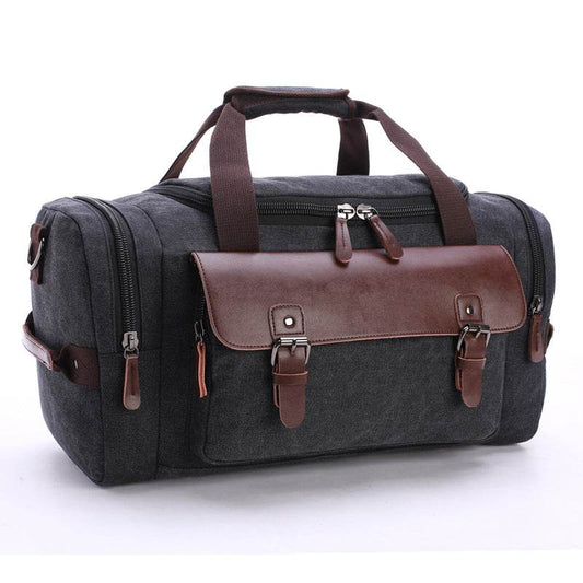 Travel bag student shoulder slung hand bag large capacity travel canvas bag luggage bag - Mubimart