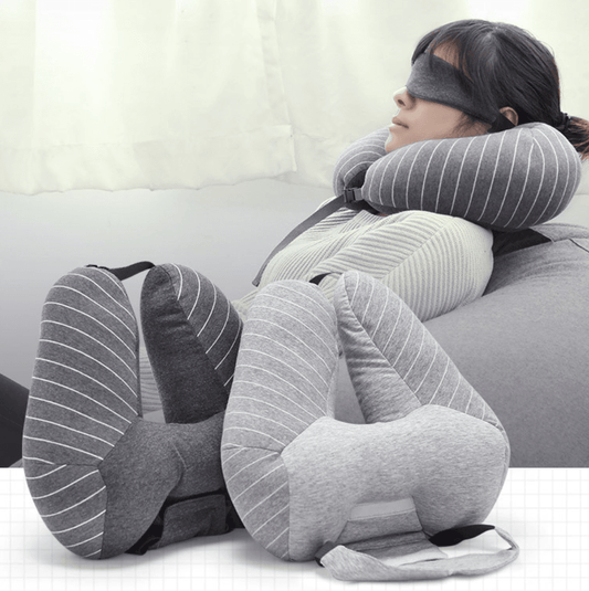 Travel pillow foam particle pillow u-shapedcervical neck pillow lumbar pillow - Mubimart