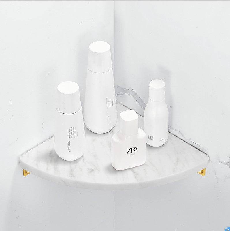 Triangle Shelf Bathroom Corner Wall Hanging Toilet Shower Room Storage Rack - Mubimart
