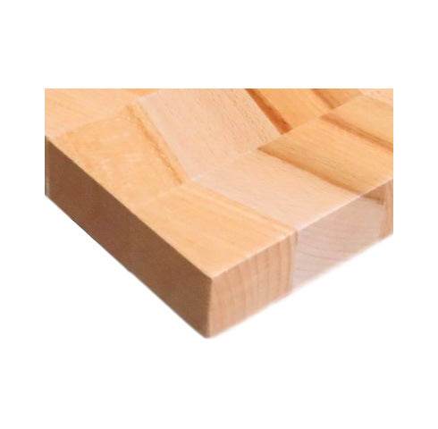 Two Color Parquet Beech Wood Cutting Board - Mubimart