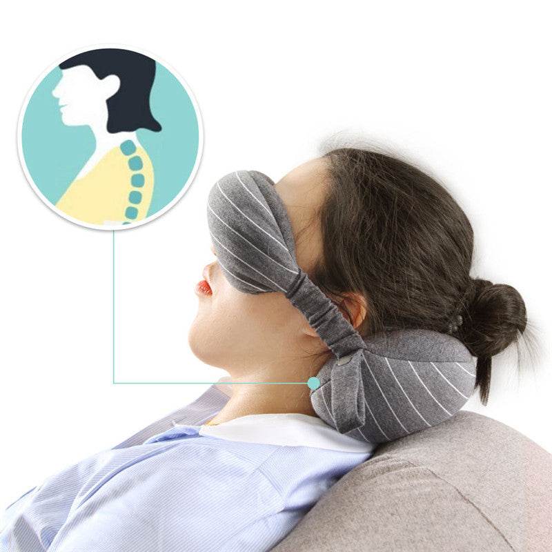 Two-in-one Multi-function Eye Mask Pillow Office Pillow Pillow Cervical Pillow Eye Mask Pillow Travel Pillow Neck Pillow - Mubimart
