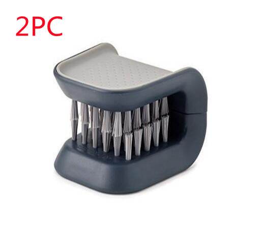 U-Shaped Knife And Cutlery Cleaner Brush Home Kitchen Cleaning Brushes Bristle Scrub Kitchen Washing - Mubimart