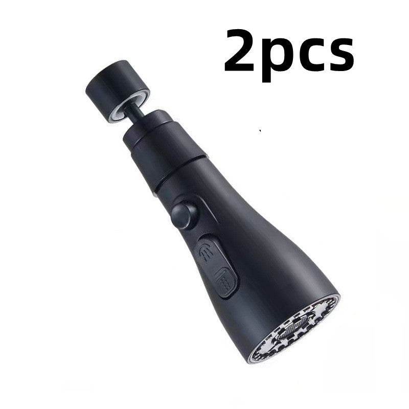 Universal Pressurized Faucet Sprayer Anti-splash 360 Degree Rotating Water Tap Three Stall Water Saving Faucet Nozzle Adapter - Mubimart