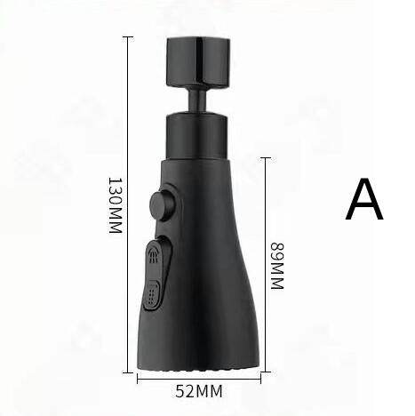 Universal Pressurized Faucet Sprayer Anti-splash 360 Degree Rotating Water Tap Three Stall Water Saving Faucet Nozzle Adapter - Mubimart
