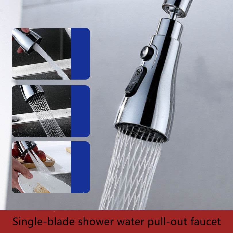 Universal Pressurized Faucet Sprayer Anti-splash 360 Degree Rotating Water Tap Three Stall Water Saving Faucet Nozzle Adapter - Mubimart