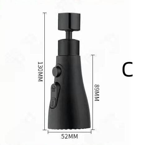 Universal Pressurized Faucet Sprayer Anti-splash 360 Degree Rotating Water Tap Three Stall Water Saving Faucet Nozzle Adapter - Mubimart
