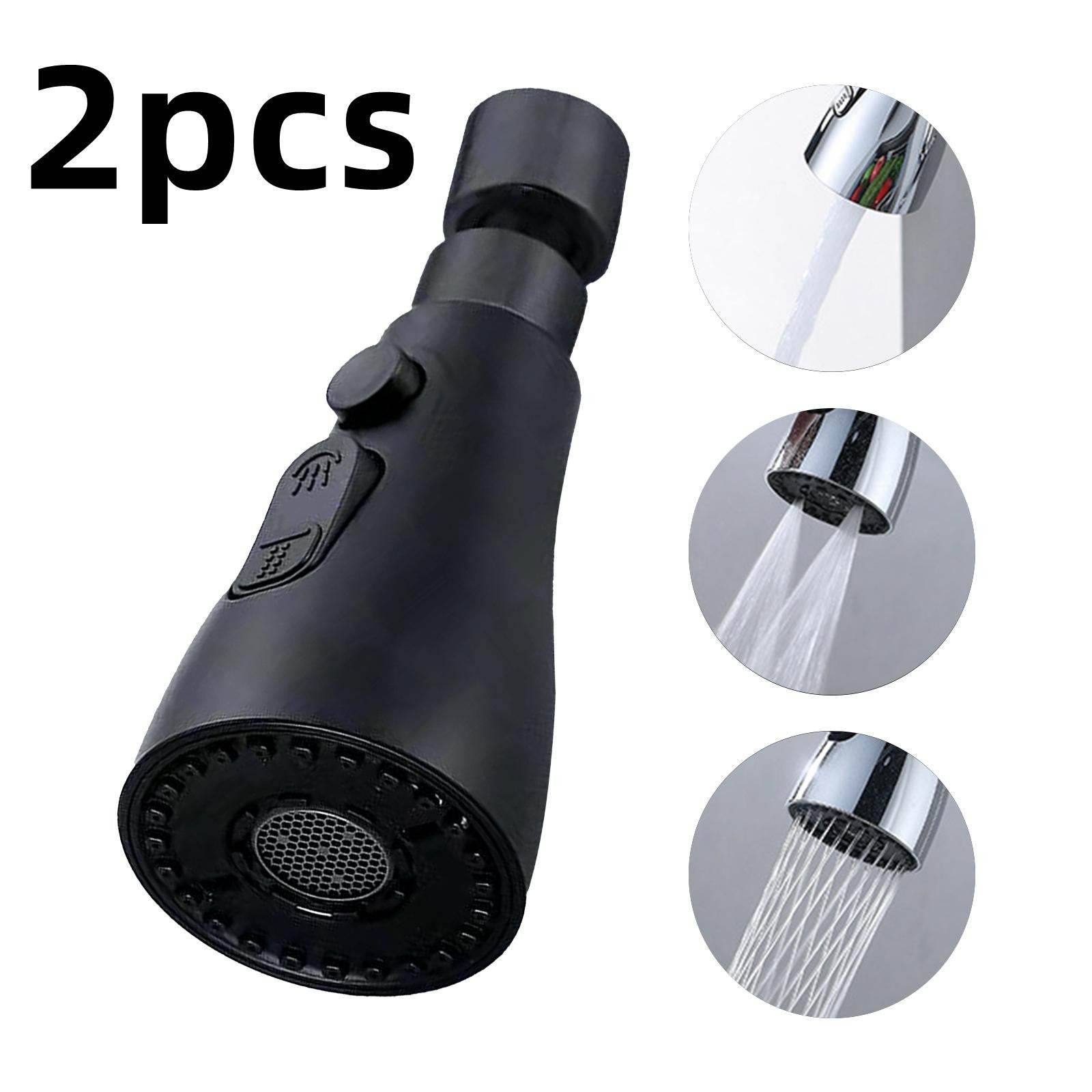 Universal Pressurized Faucet Sprayer Anti-splash 360 Degree Rotating Water Tap Three Stall Water Saving Faucet Nozzle Adapter - Mubimart