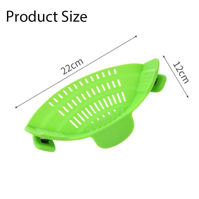 Universal Silicone Clip-on Pan Pot Strainer Anti-spill Pasta Pot Strainer Food Grade Rice Fruit Colander Strainer - Mubimart