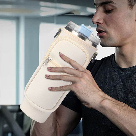 Vacuum Thermal Straw Cup Sleeve Sports Neoprene - Mubimart