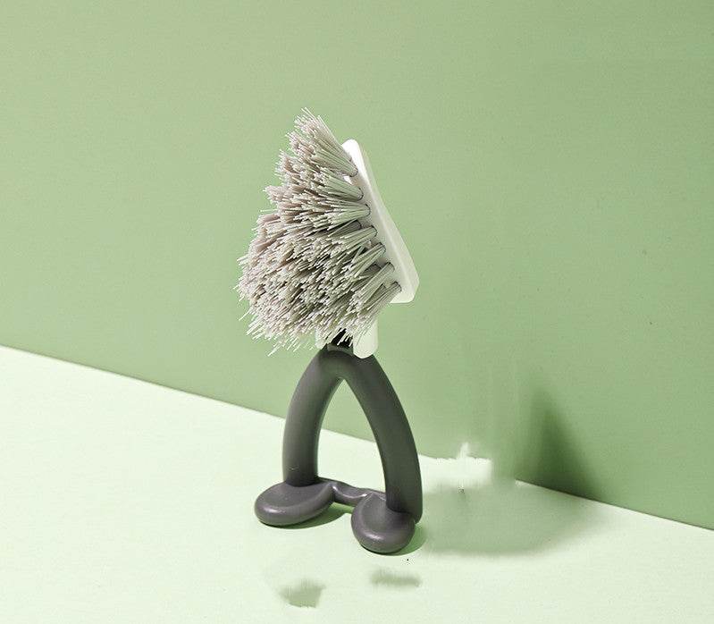 Vertical Pot Brush, Dish Brush, V-shaped Cleaning BrushHanging Stove Brush - Mubimart