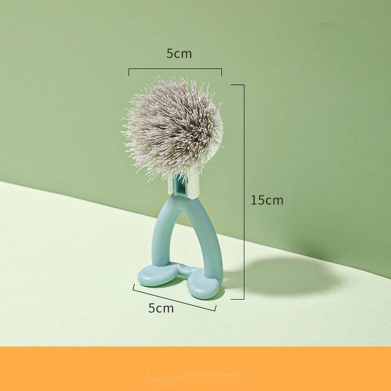 Vertical Pot Brush, Dish Brush, V-shaped Cleaning BrushHanging Stove Brush - Mubimart