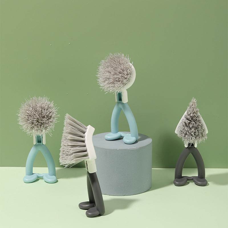 Vertical Pot Brush, Dish Brush, V-shaped Cleaning BrushHanging Stove Brush - Mubimart