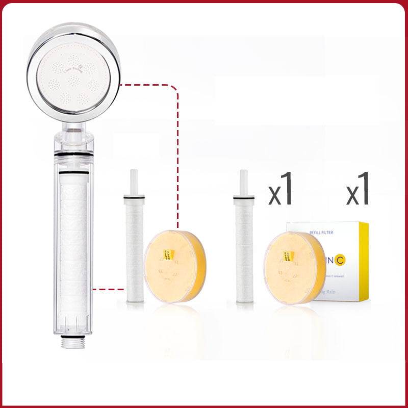 Vitamin C Dechlorination Soft Water Beauty Skin Shower Head Pressurized Shower Head - Mubimart