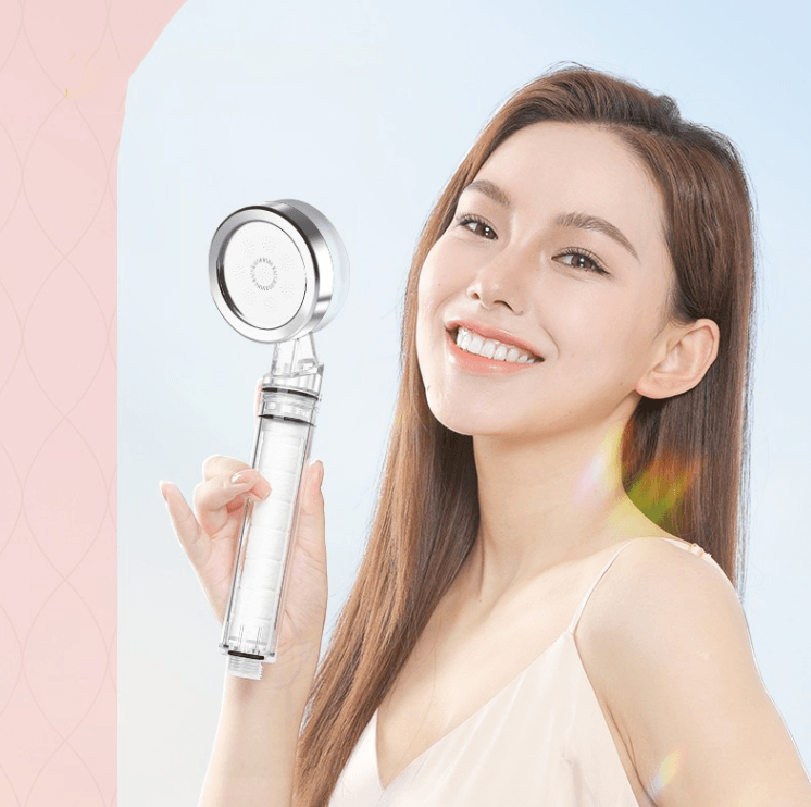 Vitamin C Dechlorination Soft Water Beauty Skin Shower Head Pressurized Shower Head - Mubimart