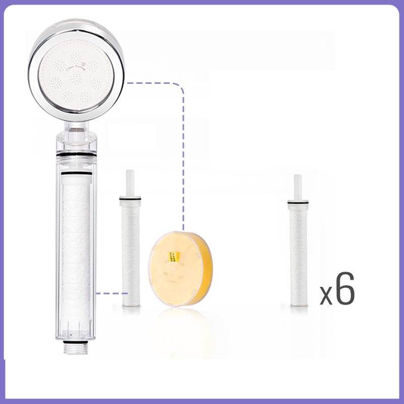 Vitamin C Dechlorination Soft Water Beauty Skin Shower Head Pressurized Shower Head - Mubimart