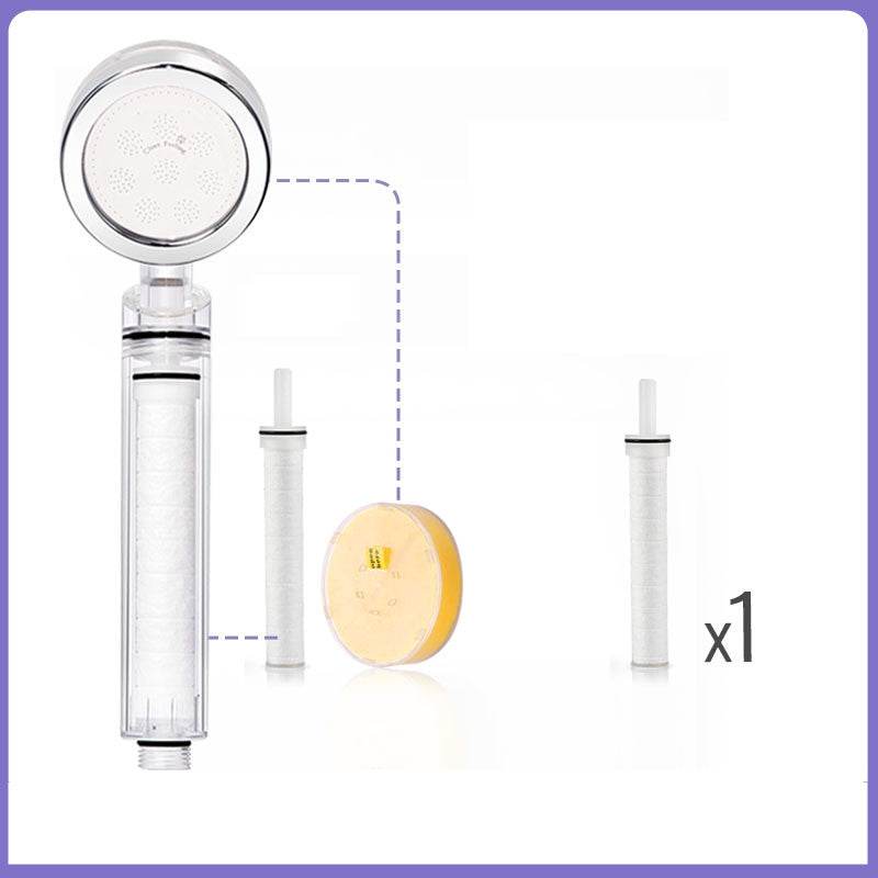 Vitamin C Dechlorination Soft Water Beauty Skin Shower Head Pressurized Shower Head - Mubimart