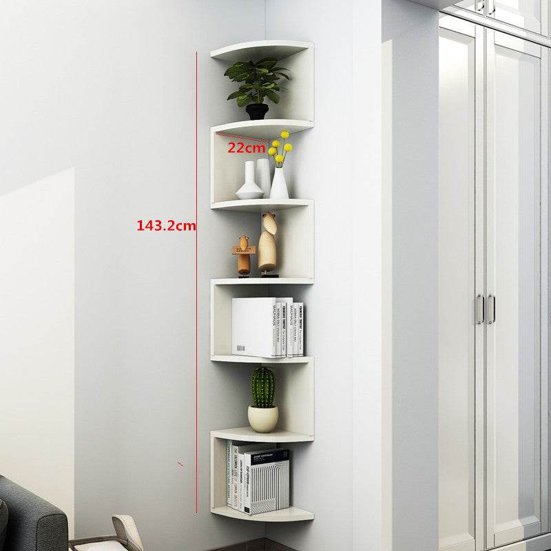 Wall Corner Shelf Corner Bookshelf Shelf Living Room Decoration Shelf Corner Wall Shelf Storage Rack - Mubimart
