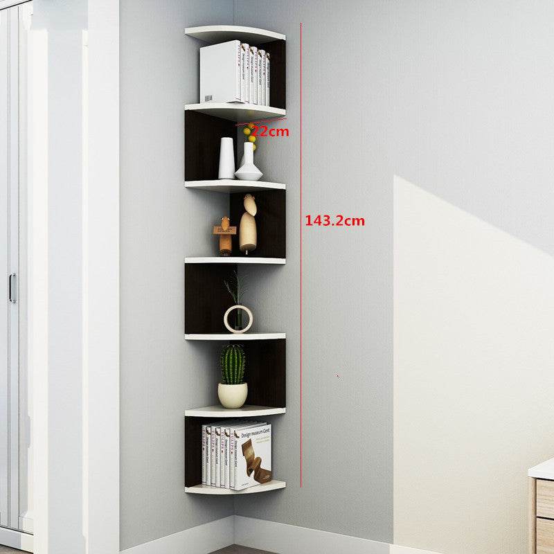 Wall Corner Shelf Corner Bookshelf Shelf Living Room Decoration Shelf Corner Wall Shelf Storage Rack - Mubimart