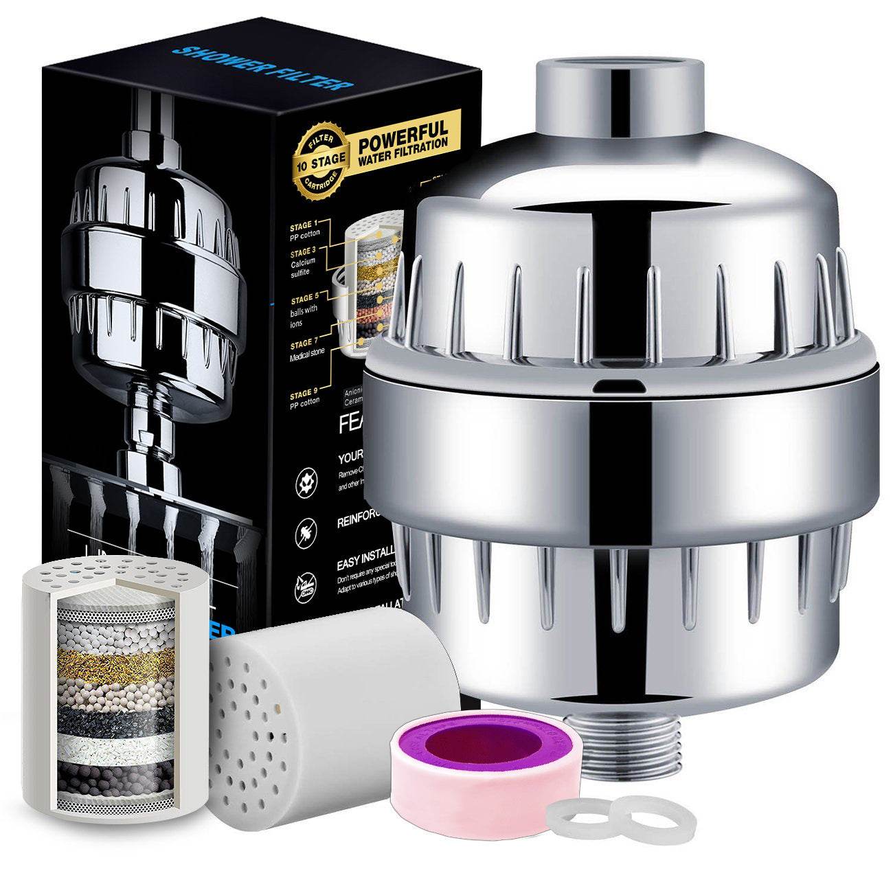 Water Purifying Sprinkler Shower Filter - Mubimart